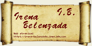 Irena Belenzada vizit kartica